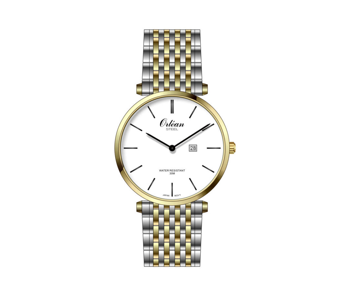 Montre Orlean en acier/PVD or ME3357