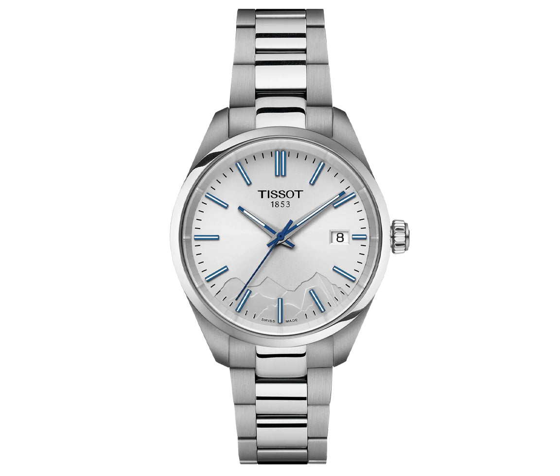 Tissot PR 100 Jungfraubahn 34 mm cadran argent