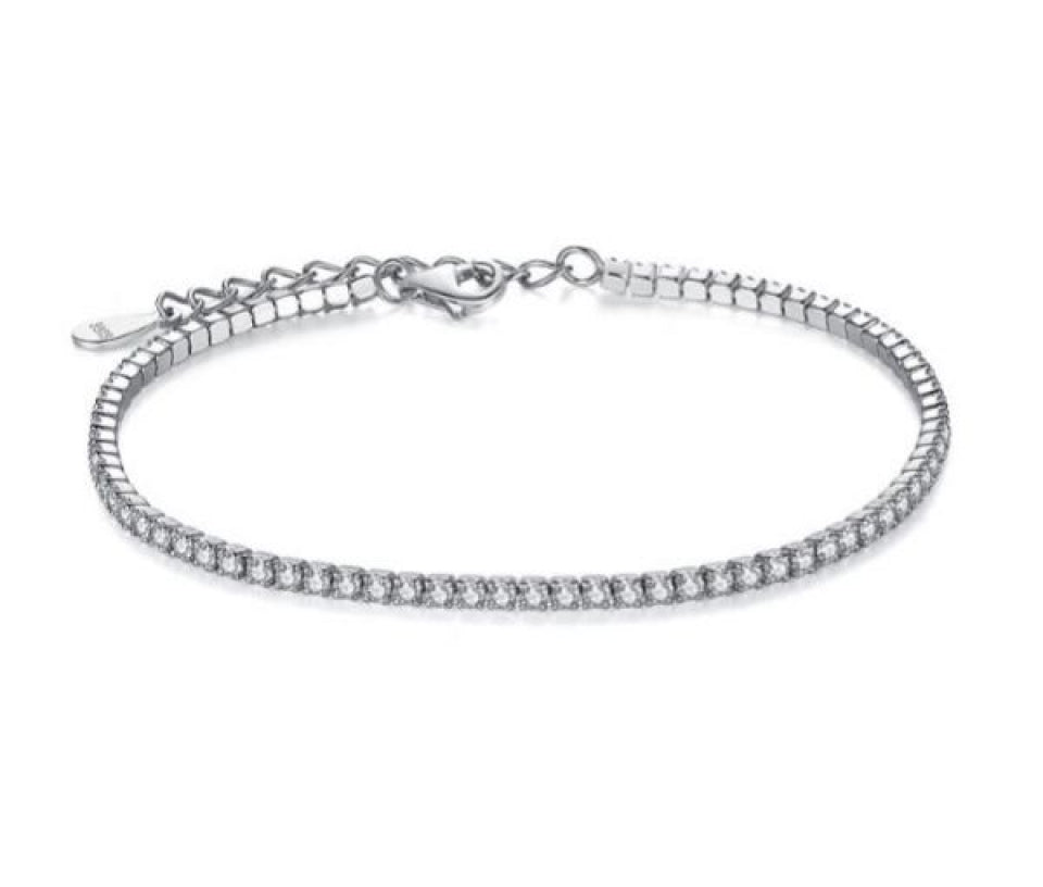 Bracelet tennis en argent / cubiques zirconias