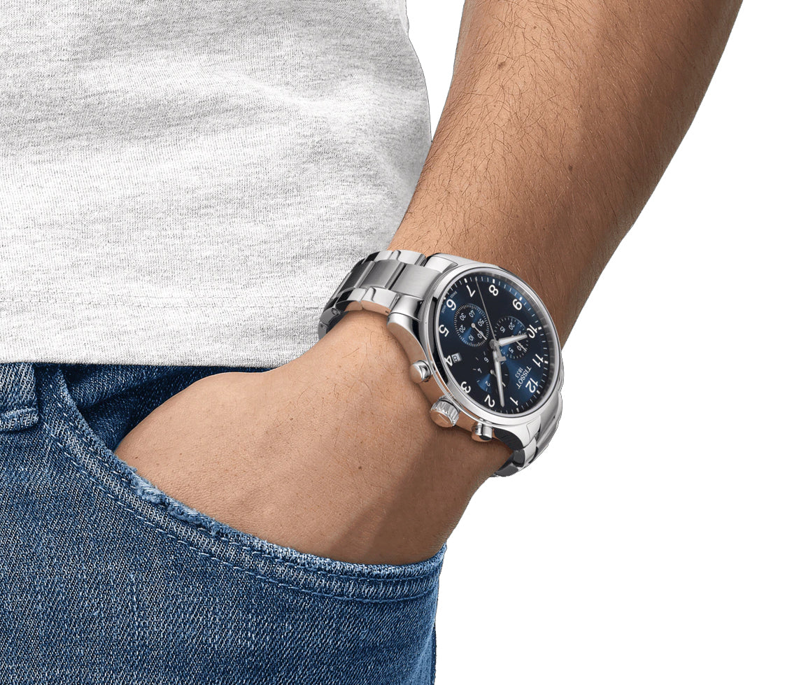 Tissot Chrono XL 45 mm cadran bleu