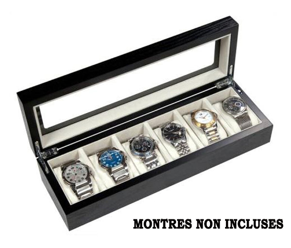 Coffre pour 6 montres en bois WD906