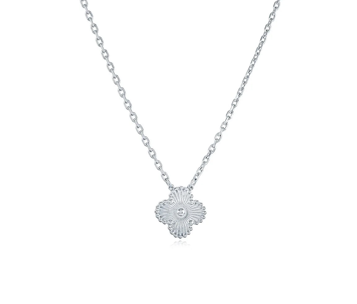 Collier trèfle en acier ou acier/PVD or SWN118