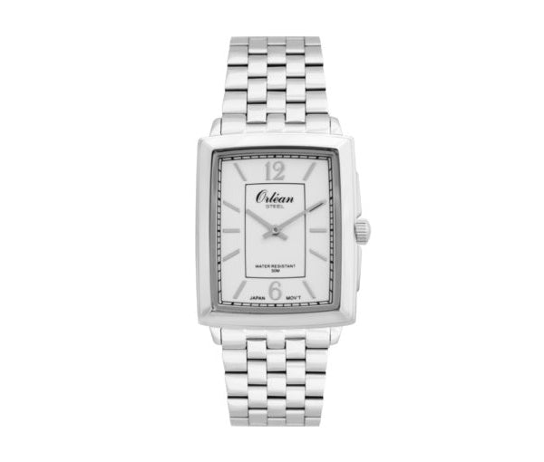Montre homme Orlean rectangulaire en acier ME3371
